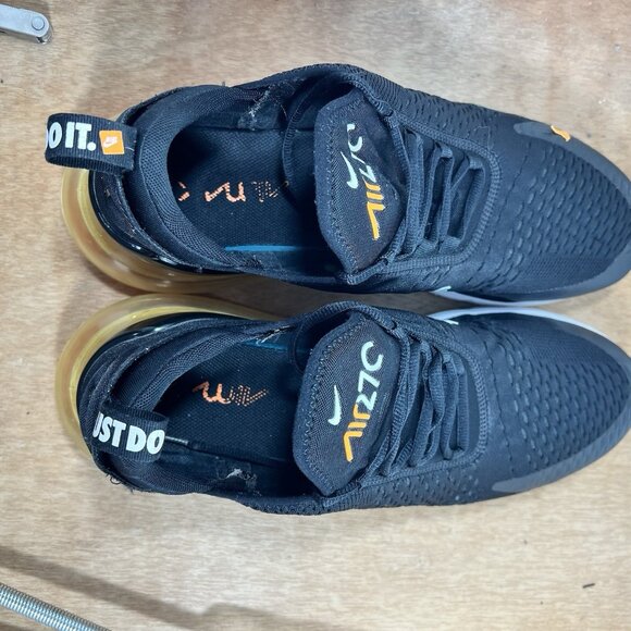 Nike Air Max 270 Men's Size 13 Black White Orange Running Shoes AH8050 014 - Picture 10 of 11